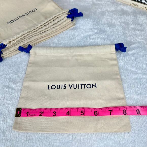 Louis Vuitton Drawstring Dust Bag Fit Compact Accessories 8” X 7.75” EXCELLENT - Picture 3 of 4